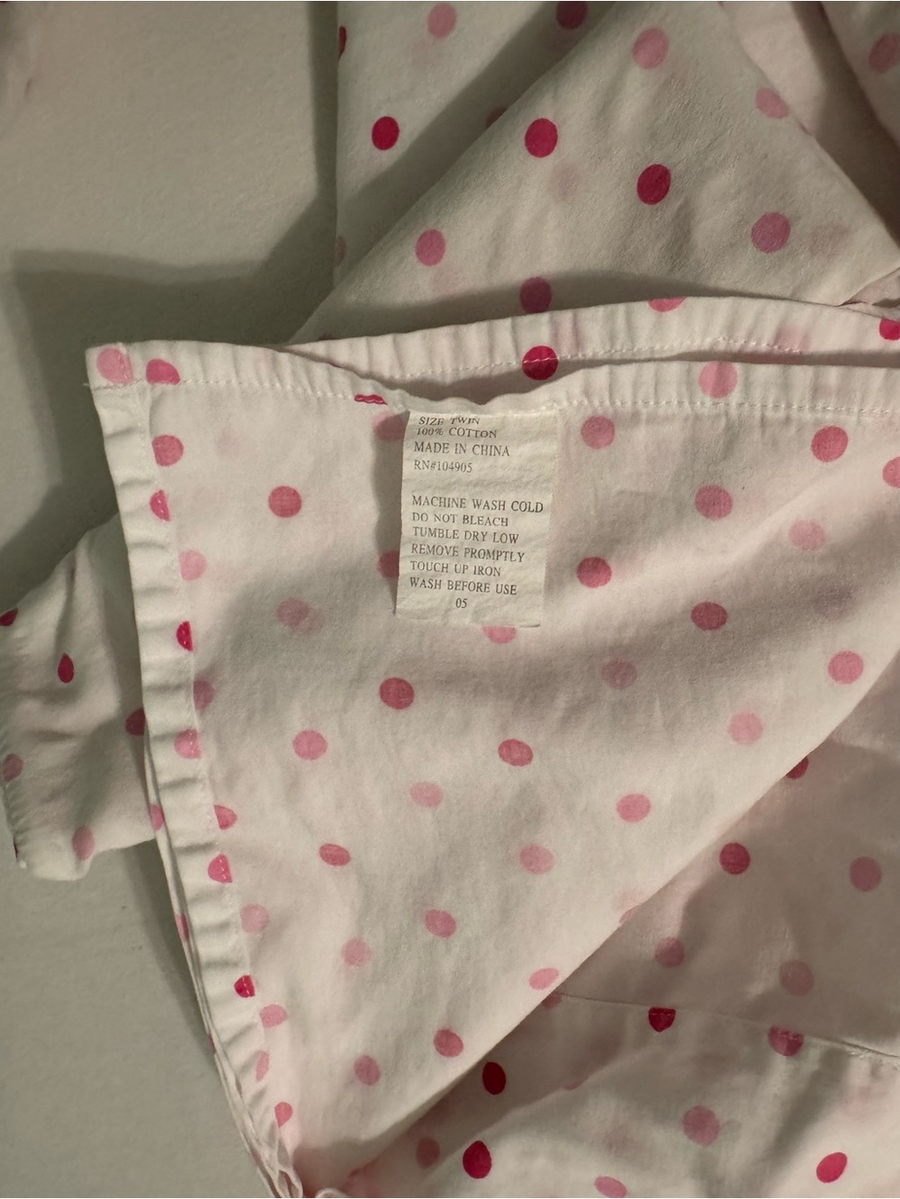 Pink Polka Dot Sheet Set Size Twin - Picture 6 of 6